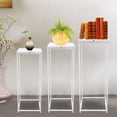 thumbnail image 2 of Metal Plant Stands, Set of 3 Flower Pot Stand Rack, High Square Indoor Flower Holder Corner Planter Pot, Home & Patio Decor, 2 of 12