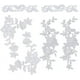 thumbnail image 1 of 12 parches de flores bordados, parches para planchar, parches para coser, apliques florales blancos y plateados para reparar, 1 of 9