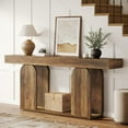 thumbnail image 4 of Tribesigns 70.9-Inch Extra Long Sofa Table, Farmhouse 2-Tier Console Tables with Wood Frame and Storage Shelf for Living Room, Hallway, Foyer, Rustic Brown, 4 of 6