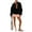 Black, variant on Womens Crew Neck Pullover Puffer Long Sleeve Loose Jacket Half Zip Hooded Coat with Drawstring