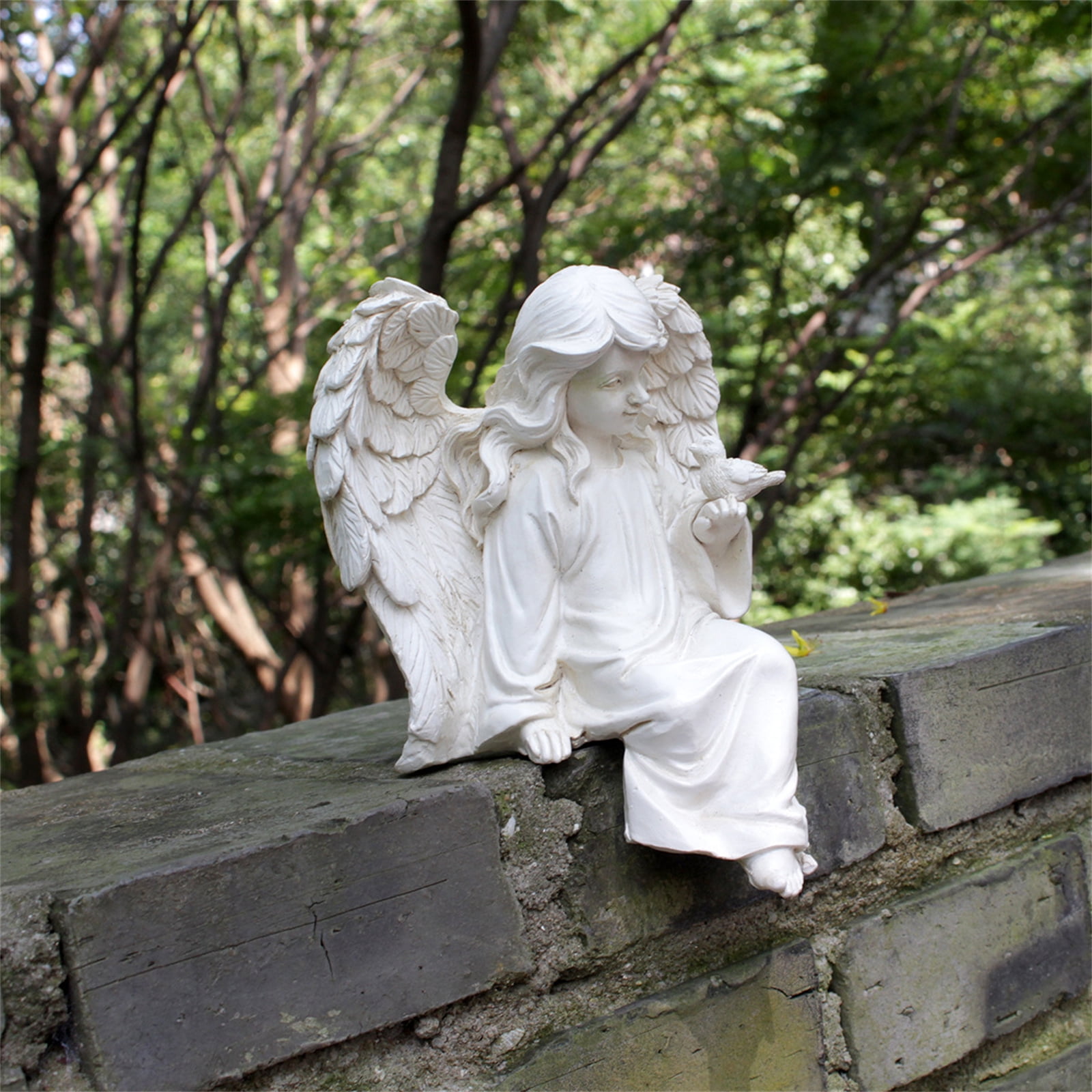 1PC Angela Decorative Ornaments European Sculpture Cherub Figurinee Angela Memorials Angela Garden Statue Table Decorations