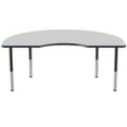 thumbnail image 3 of ECR4Kids 48in x 72in Kidney Everyday T-Mold Adjustable Activity Table Grey/Navy/Black - Super Leg, 3 of 7