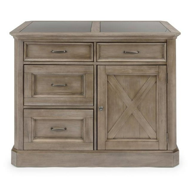 Homestyles 5525-94 Walker Kitchen Island, Gray - 36 x 47 x 30 in.