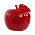 thumbnail image 2 of Benzara BM132588 Apple Figurine with Stem & Leaf, Small - Red, 2 of 2