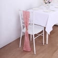 thumbnail image 3 of BalsaCircle 5 Rose Gold Polyester Metallic Fringe Chair Sashes Wedding Party Events Reception Home Decorations Supplies, 3 of 8