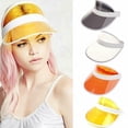 thumbnail image 2 of Unisex Sun Visors Hats Plastic Clear Cap Candy Color Transparent Tourist Visor Cap Colorful Poker Hat Golf Tennis Beach Headwear for Women Men, 2 of 4