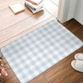 thumbnail image 4 of Pofeuu Blue Checkboard Print Flannel Doormats Rug16"x24"Rug Washable Doormats Indoor Outdoor Rugs for Layered Front Door Mats, Porch, Kitchen, Entryway, 4 of 7