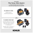 thumbnail image 5 of Kohler K-Ts78015-9 Components Single Function Pressure Balanced Valve Trim Only - Chrome, 5 of 5