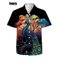 thumbnail image 2 of Nuevas camisas de manga corta con estampado de animales para hombre, camisas informales de verano de gran tamaño con botones, camisas de playa para hombre, ropa de calle, 2 of 5