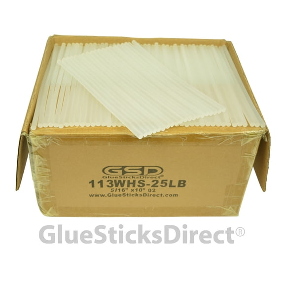 GlueSticksDirect Wholesale® Cool Melt Glue Sticks Mini X 10" 25 lbs bulk