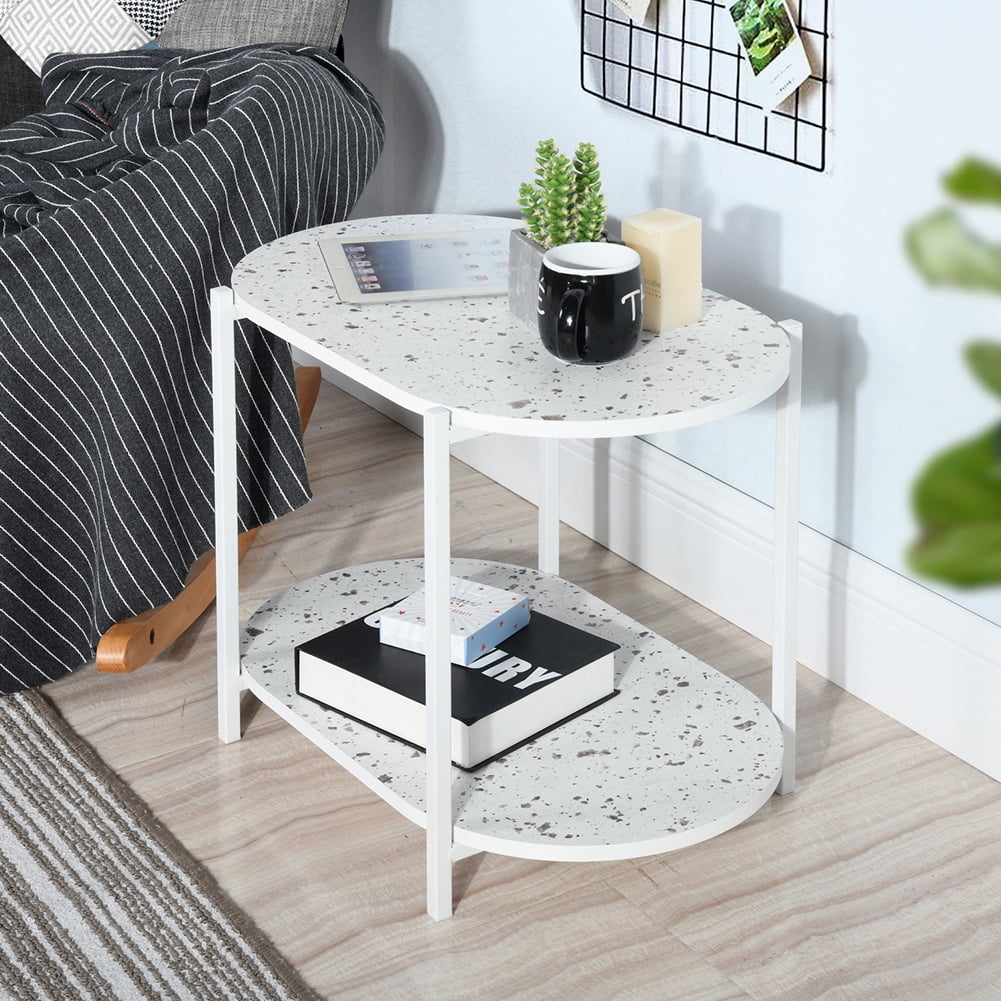 Kepooman Coffee Table, 2 Tier Modern Industrial End Tables Simple Center Table for Living Room, Bedroom Kepooman Coffee Table, 2 Tier Modern Industrial End Tables Simple Center Table for Living Room, Bedroom