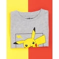 thumbnail image 4 of Camiseta Pokemon Pikachu gris para niños de 13 a 14 años, 4 of 7