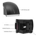 thumbnail image 4 of 1800W Electric Compact Automatic Hand Dryer, High Speed Hot Cold Air Hands Dryer Silver/White/Black, 4 of 9