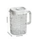 thumbnail image 3 of Plastic Beverage Pitcher | Ribbed Transparent Water Jug with Lid Handle | Large 2000ml ABS PP Bottle | Leakproof Dishwasher Safe | Bar Home Restaurant Use | Clear Black Beige, 3 of 6