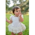 thumbnail image 3 of Douhoow Infant Girl White Lace Ruffle Bodysuit Baby Summer Cotton Sleeveless Jumpsuit, 3 of 9