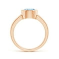 thumbnail image 2 of ANGARA Natural Bezel-Set Round 1.6 ct Aquamarine Solitaire Engagement Ring in 14K Rose Gold for Women (Size-8mm) | March Birthstone, Anniversary, Jewelry Gift for Women | Natural Aquamarine Ring, 2 of 8