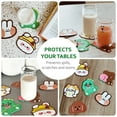 thumbnail image 3 of Wrapables Silicone Cute Animal Coasters for Glasses, Cups, and Drinks (Set of 6), Baby Animals, 3 of 7