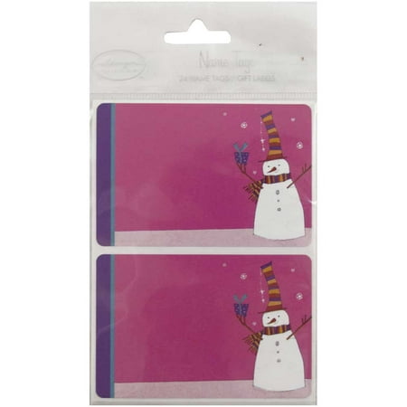 JAM Paper, Gold Christmas Ornament Sticker Gift Tag Labels (4" x 3"), 24 Labels per Pack