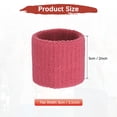 thumbnail image 3 of Uxcell 24PCS Bandas de sudor deportivas, muñequeras de algodón absorbentes para entrenamiento/baloncesto/correr [Rojo Rosa, 5cm de ancho], 3 of 7