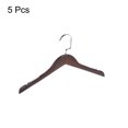 thumbnail image 3 of 5piezas C24 Madera Traje Perchas 400mm Longitud Inoxidable Acero Gancho U-Muescas Retro Antideslizante Abrigo Percha con Suaves Rayas para Chaqueta Pantalones Camisa, 3 of 7