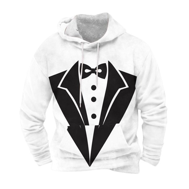 Sudadera con capucha para hombre, moda, bolsillos, manga larga, estampado navideño, sudadera con capucha, blusa para hombre, blusa de poliéster