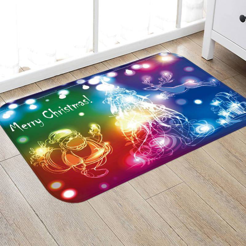 6' x 4' Santa Claus Christmas Tree Modern Area Rugs Washable Carpet Floor Mat Large Doormats Runner Rug for Living Bedroom Dining Room Home Decor 