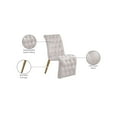 thumbnail image 2 of Meridian Furniture Curve Cream Velvet Dining Chair (Set of 2), 2 of 7