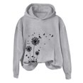 thumbnail image 1 of WZXFASHION Sweat à Capuche Décontracté Imprimé Pissenlit Automne Hiver pour Femmes jusqu'à 50 % de Réduction avec Poches, 1 of 4