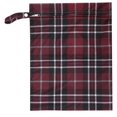 thumbnail image 1 of Bolsa de pañales portátil para bebé, bolsa de pañales de tela seca y húmeda, resistente al agua, para viajes, Yoga, gimnasio, ropa mojada, cuadros rojos, 1 of 5