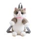 thumbnail image 5 of Mochila con forma de gato para viajes y calle, regalo para mujeres. Mochila de peluche realista con forma de animal. Gris parduzco, 5 of 9
