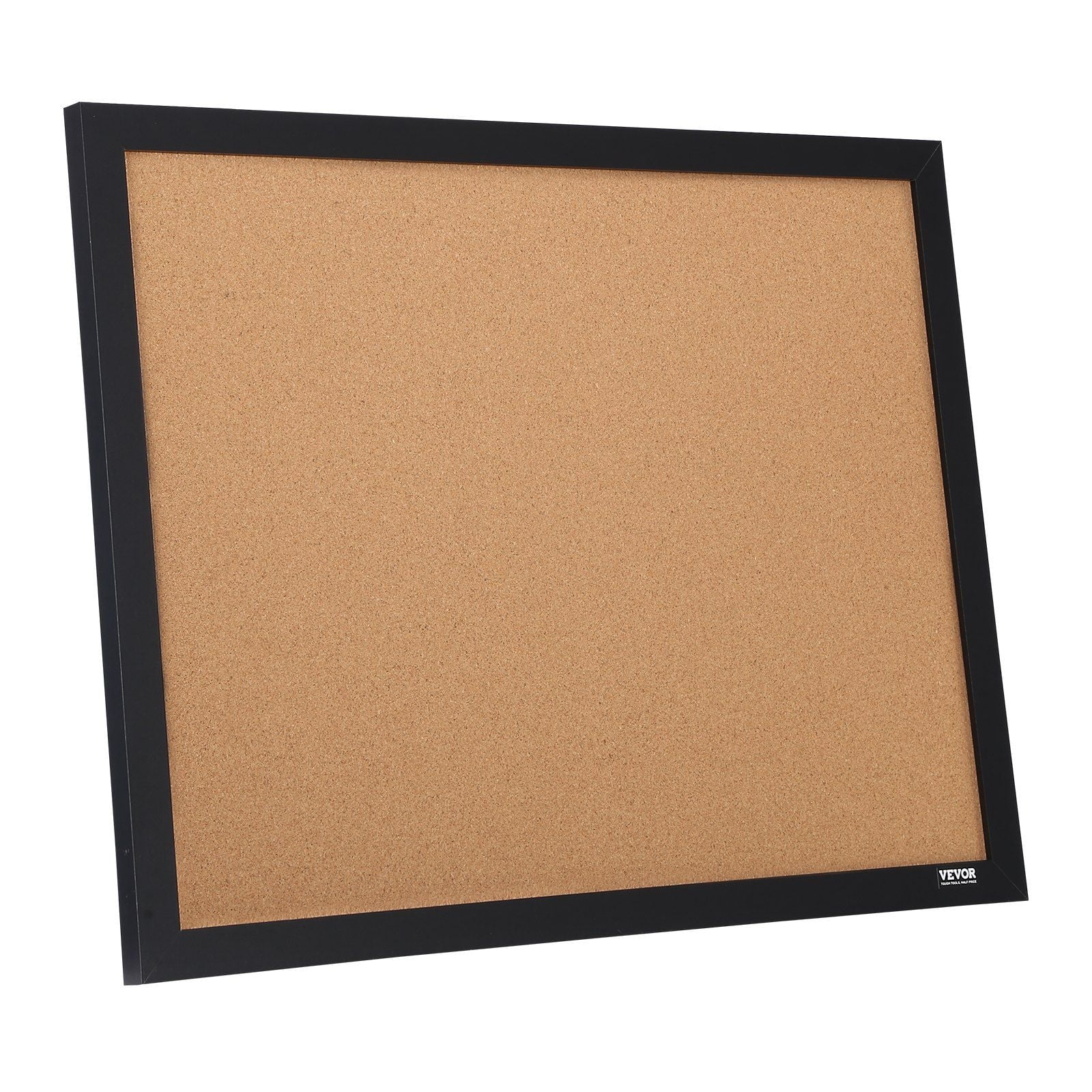Double-Sided Cork Bulletin Board, 24x18 Inches with MDF Frame & 10 Push Pins - Vision Board for Office, Home, School Decor (White)