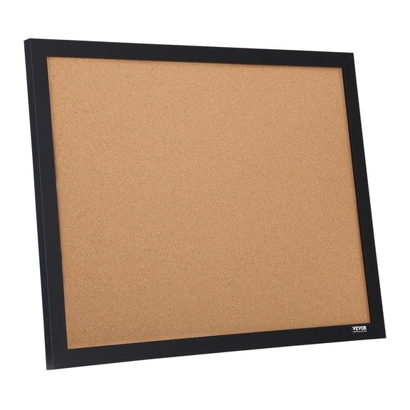 24x18 Inch Cork Board with Sticker Frame, 10 Pushpins Included - Double-Sided Bulletin Board for Wall, Vision Board, Home Office School