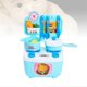 thumbnail image 2 of Pretend Kitchenware Cooking Play Set for Children Kids with Blue Tableware, 2 of 5