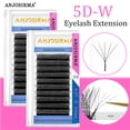 thumbnail image 2 of ANJOSIRMA 5D W Forma Extensión De Pestañas pre curl fan natural Suave 10 Filas Flor Trébol Ojo Negro, 2 of 4