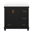 DHP Sunnybrooke 36 Inch Bathroom Vanity with Sink, Black - Walmart.com