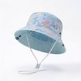 thumbnail image 2 of Staki Baby Sun Hat UPF 50+ Sun Protection Baby Bucket Hat Summer Beach Hats with Wide Brim for Boys & Girls Beach Essentials Light Blue,3-8 Years, 2 of 6