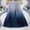 Blue, variant on YHAJDS Women's High Waisted Midi Skirts Gradient Rhinestone Pleated Flared Skirt Summer Women