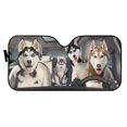 Husky Driver Design Cars Cover Universal Sun Shades Durable Anti UV Sunshade for Front