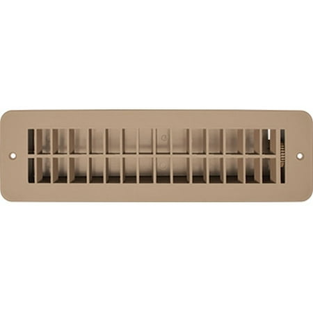 

1 pack-RV Designer H861 RV Plastic Floor Register With Damper - 10 x 2.25 - Tan