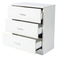 thumbnail image 5 of Ktaxon 3-Drawer Dresser Pure White with Metal Handles Bedside Night Stand Bedroom, White, 5 of 10