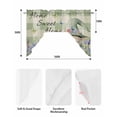 thumbnail image 6 of Rustic Gnome Kitchen Swag Valances for Windows, Spring Flowers Butterfly Green Check Swag Valances Curtains for Living Room, Rod Pocket Window Treatments for Bathroom, Bedroom, Cafe, 56"x36", 6 of 6