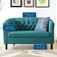 thumbnail image 5 of Modway Prospect Upholstered Fabric Loveseat in Teal, 5 of 5