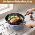 thumbnail image 2 of GPED 11" Frying Pan Skillet, Nonstick Carbon Steel Fry Pans, Kitchen Cooking Pan Skillet, Omelet Egg Pan with Silicone Handle,Compatible with All Stovetops (Gas, Electric & Induction), 2 of 8