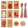 thumbnail image 4 of Coofit Christmas Gift Tags Set Cute Kraft Paper Hanging Tags Craft Labels with String, 4 of 4
