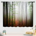 thumbnail image 3 of Forest Curtains,Nature Scenery Gothic Fantasy Forest Misty Foggy Mysterious Nature Woodland Tree Landscape Window Drapes Treatments for Living Room Bedroom Kitchen,42X54 Inch, 3 of 4