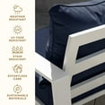 thumbnail image 4 of Textured Solid Indigo Blue Deep Seating Cushion Set, 4 of 8