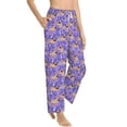 thumbnail image 2 of Balery Pugs and Flowers print Women's Pajama Pants,Ultra Lightweight Pjs,Lounge Pant-XX-Large, 2 of 9