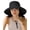 Black, variant on Sun Hats for Women Gardening Hat Wide Brim Ponytail Beach Sun Protection Breathable Cotton Summer Hat with Fold-Up Brim