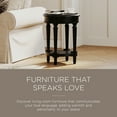 thumbnail image 7 of Maven Lane Pullman Traditional Round Wooden Side Table in Antiqued Black Finish, 7 of 7