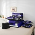 thumbnail image 5 of Erosebridal American Football Bedding Full Size,Rugby Helmet City Bed Set,Purple Black Bedding Sets Full Size,Stylish Living Room Decoration Reversible,7pcs, 5 of 7